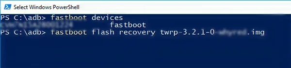 TWRP Recovery on Android Devices using Fastboot