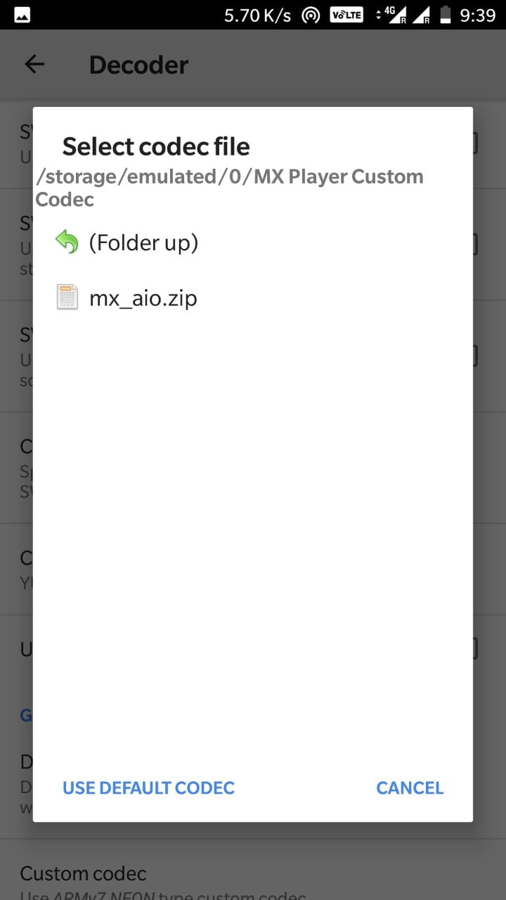 MX Player Custom Codec