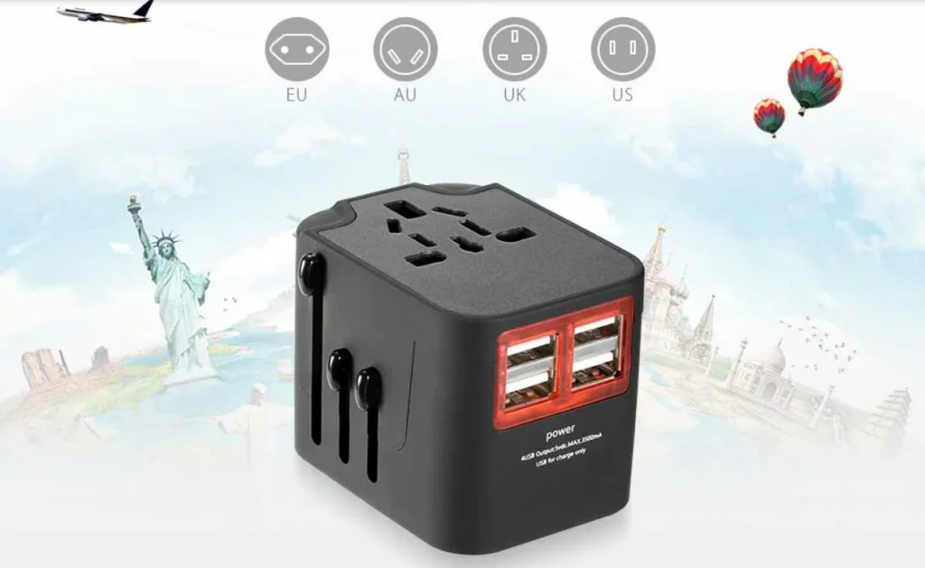 International Multifunctional 4 USB Port Travel Charger Adapter