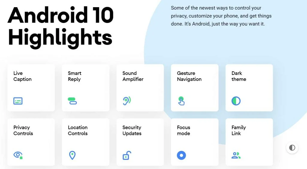 Android 10 features